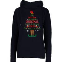 Spread Christmas Cheer Sing Out Loud Funny Festive Christmas Womens Funnel Neck Pullover Hood