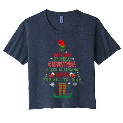 Spread Christmas Cheer Sing Out Loud Funny Festive Christmas Crop Top