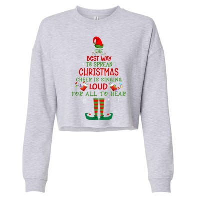 Spread Christmas Cheer Sing Out Loud Funny Festive Christmas Cropped Pullover Crew