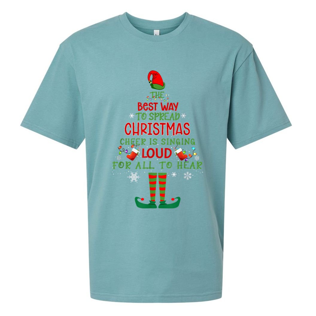 Spread Christmas Cheer Sing Out Loud Funny Festive Christmas Sueded Cloud Jersey T-Shirt