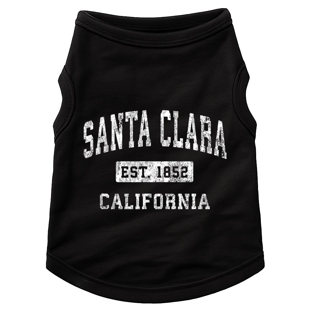 Santa Clara California Ca Vintage Established Sports Doggie Tank