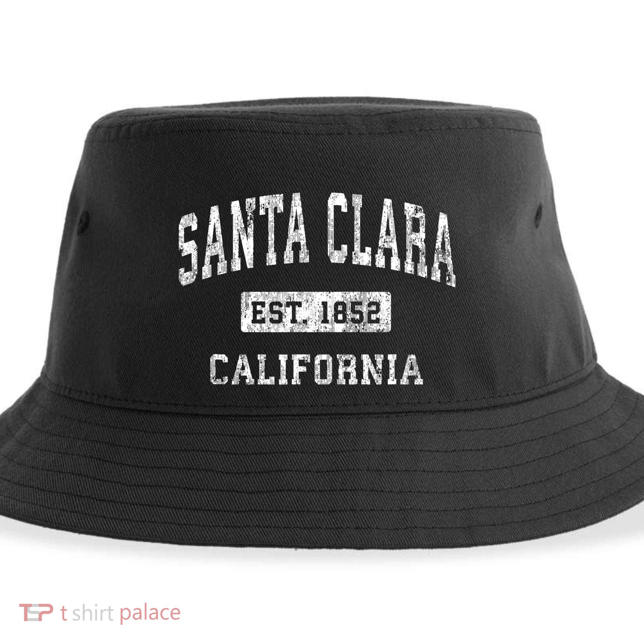 Santa Clara California Ca Vintage Established Sports Sustainable Bucket Hat
