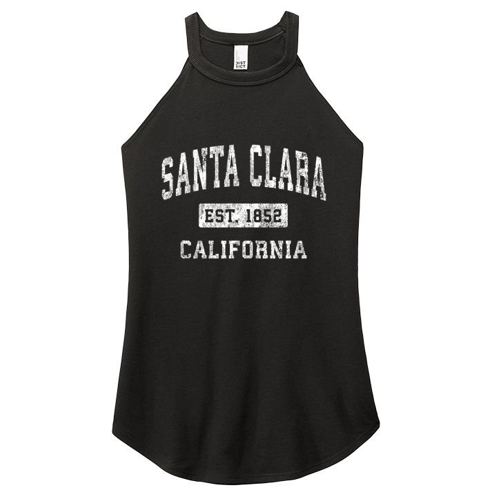 Santa Clara California Ca Vintage Established Sports Women's Perfect Tri Rocker Tank