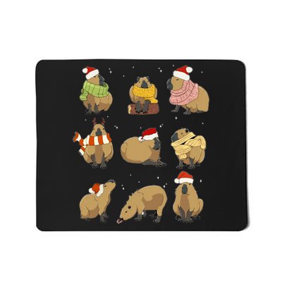 Santa Capybara Crew Christmas Funny Capybaras Lover Xmas PJ Mousepad