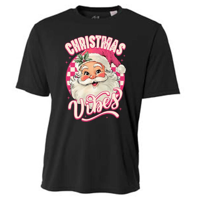 Santa Claus Christmas Vibes Pajamas Xmas Cooling Performance Crew T-Shirt