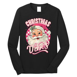 Santa Claus Christmas Vibes Pajamas Xmas Long Sleeve Shirt