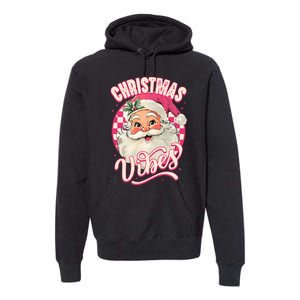 Santa Claus Christmas Vibes Pajamas Xmas Premium Hoodie