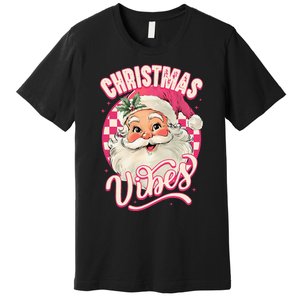 Santa Claus Christmas Vibes Pajamas Xmas Premium T-Shirt