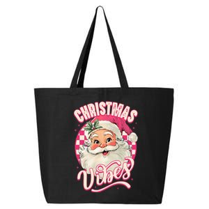 Santa Claus Christmas Vibes Pajamas Xmas 25L Jumbo Tote