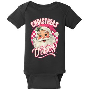 Santa Claus Christmas Vibes Pajamas Xmas Baby Bodysuit