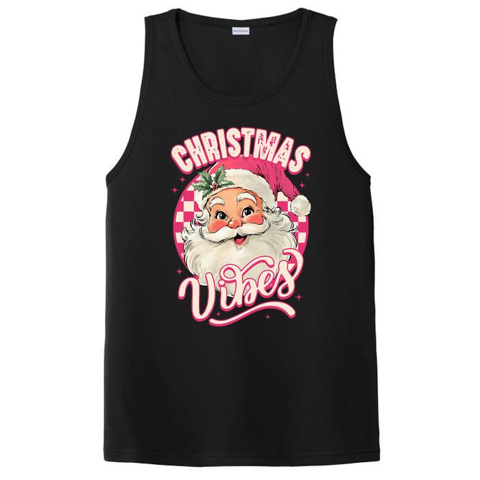 Santa Claus Christmas Vibes Pajamas Xmas PosiCharge Competitor Tank