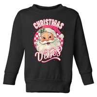 Santa Claus Christmas Vibes Pajamas Xmas Toddler Sweatshirt