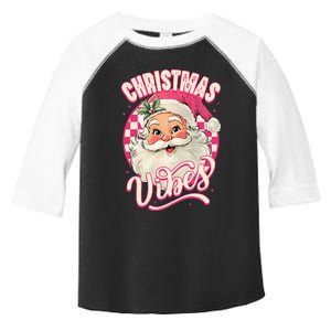 Santa Claus Christmas Vibes Pajamas Xmas Toddler Fine Jersey T-Shirt