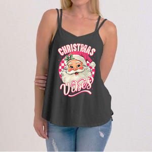 Santa Claus Christmas Vibes Pajamas Xmas Women's Strappy Tank