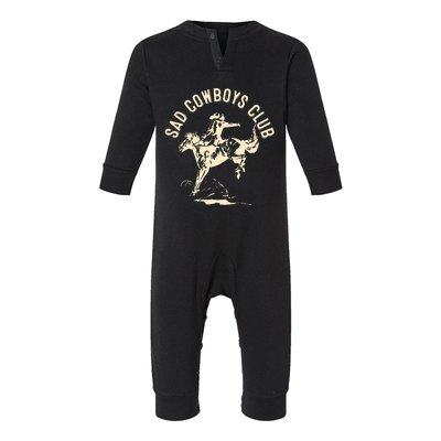 Sad Cowboys Club Sad Country Music Style Enthusiast Infant Fleece One Piece