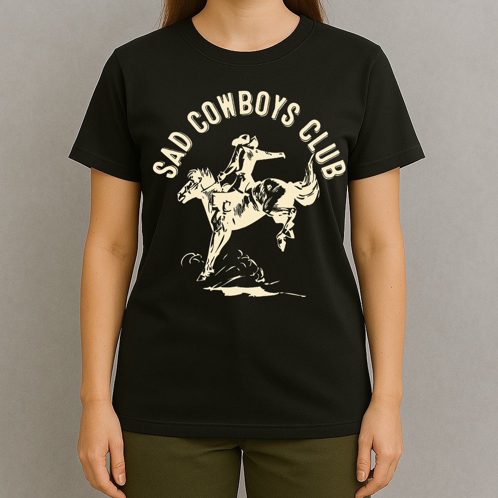 Sad Cowboys Club Sad Country Music Style Enthusiast T-Shirt