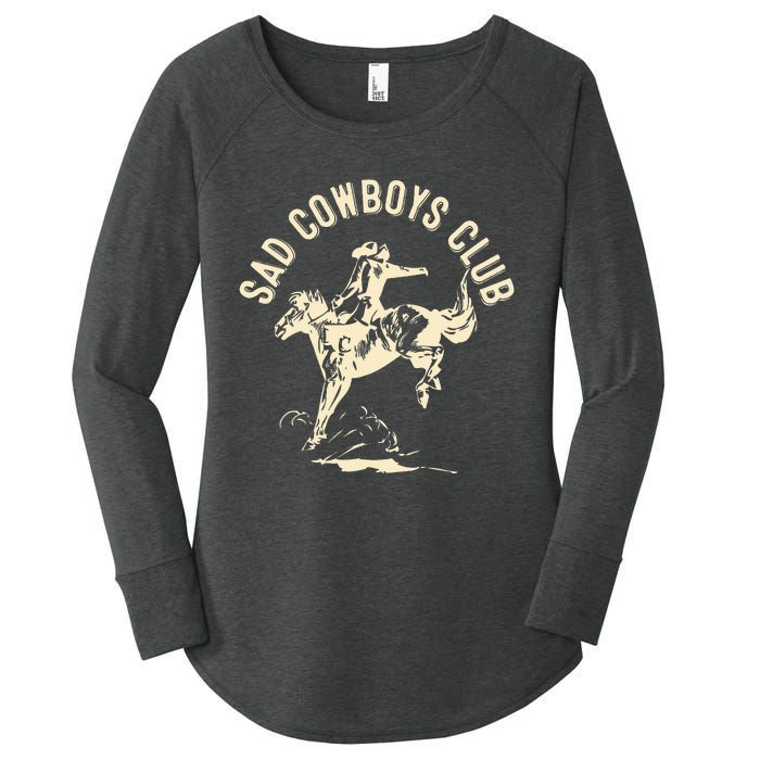 Sad Cowboys Club Sad Country Music Style Enthusiast Women's Perfect Tri Tunic Long Sleeve Shirt