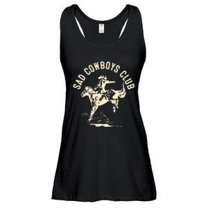 Sad Cowboys Club Sad Country Music Style Enthusiast Ladies Essential Flowy Tank