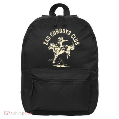 Sad Cowboys Club Sad Country Music Style Enthusiast 16 in Basic Backpack