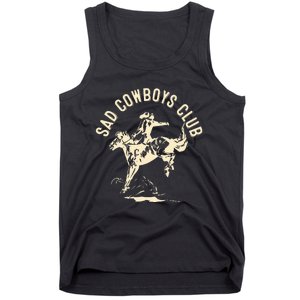 Sad Cowboys Club Sad Country Music Style Enthusiast Tank Top