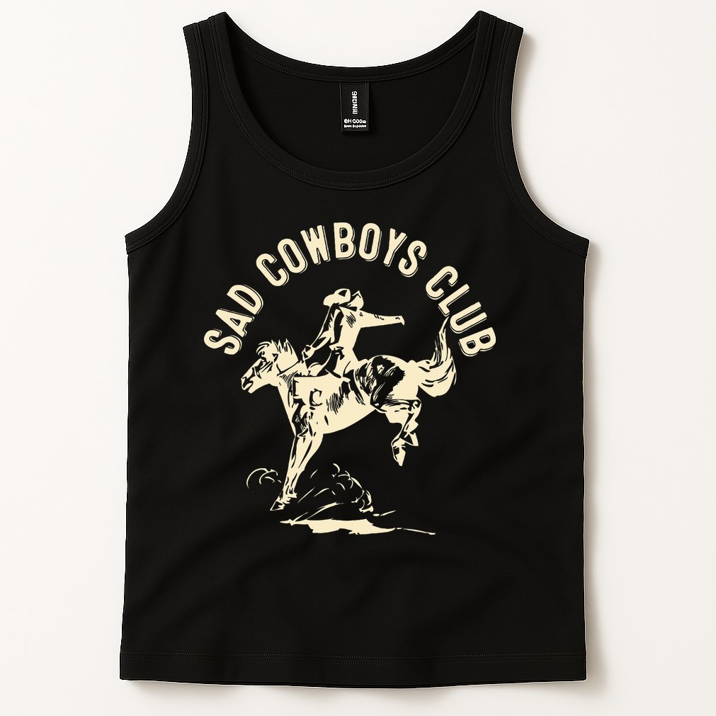 Sad Cowboys Club Sad Country Music Style Enthusiast Tank Top