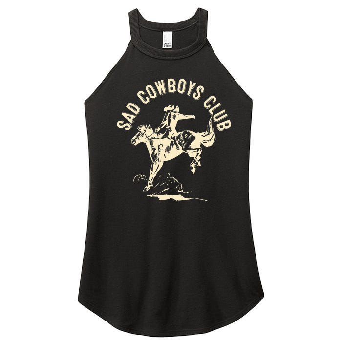 Sad Cowboys Club Sad Country Music Style Enthusiast Women's Perfect Tri Rocker Tank