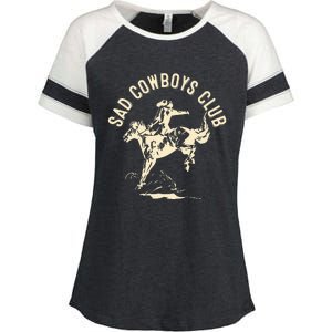 Sad Cowboys Club Sad Country Music Style Enthusiast Enza Ladies Jersey Colorblock Tee