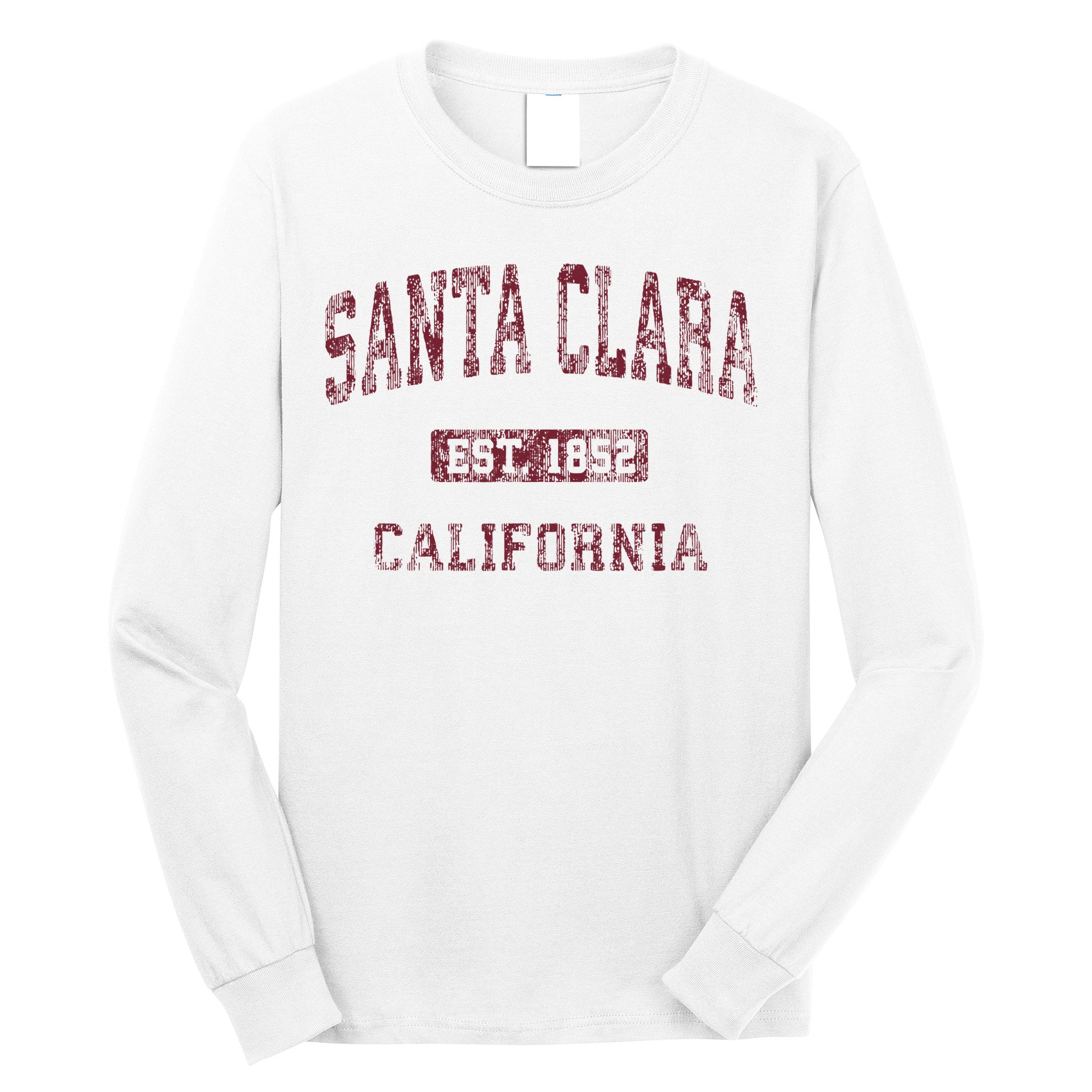 Santa Clara California Ca Vintage Athletic Sports Design Long Sleeve Shirt