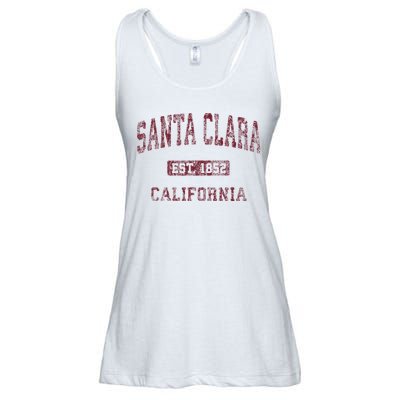 Santa Clara California Ca Vintage Athletic Sports Design Ladies Essential Flowy Tank