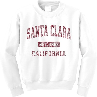 Santa Clara California Ca Vintage Athletic Sports Design Kids Sweatshirt
