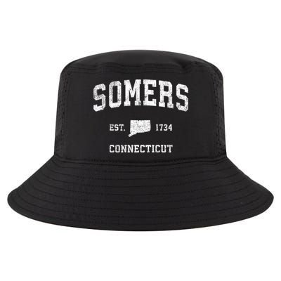 Somers Connecticut Ct Vintage Sports Cool Comfort Performance Bucket Hat