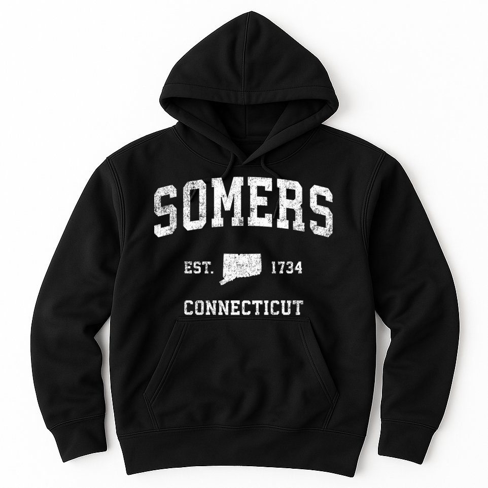 Somers Connecticut Ct Vintage Sports Hoodie
