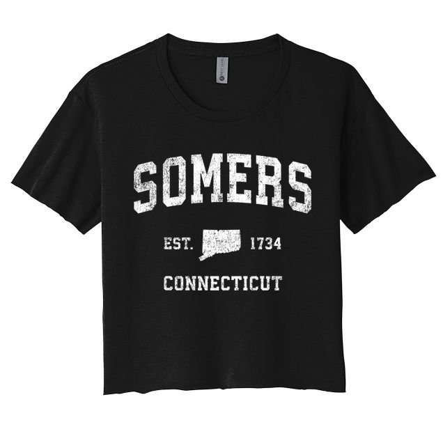 Somers Connecticut Ct Vintage Sports Crop Top