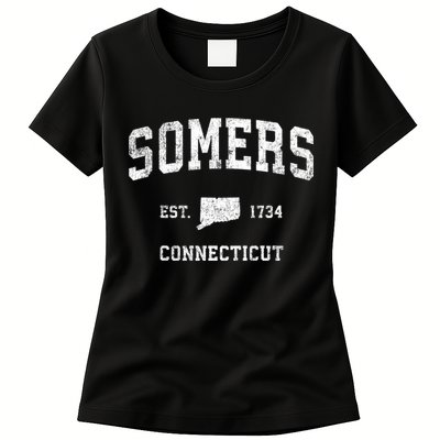 Somers Connecticut Ct Vintage Sports Womens T-Shirt