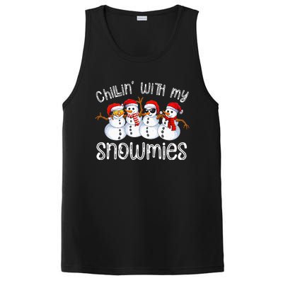 Snowman Christmas Chillin With My Snowmies Ugly PosiCharge Competitor Tank