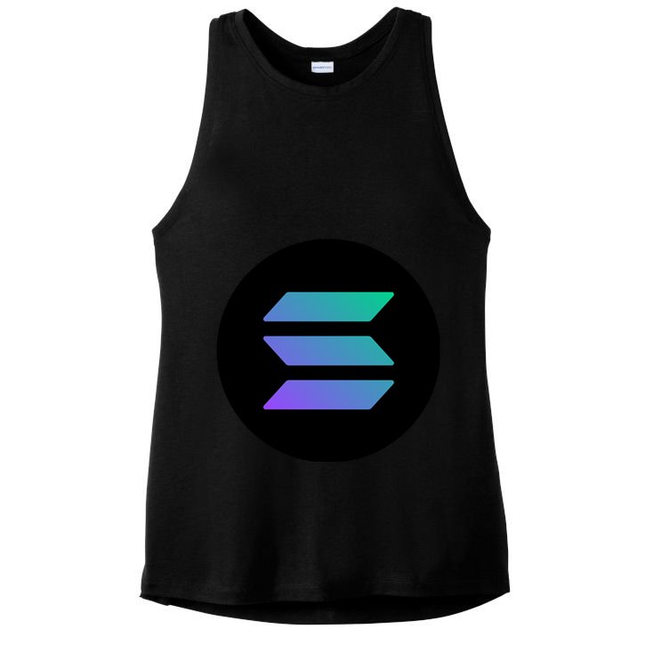 Solana Crypto Currency Ladies PosiCharge Tri-Blend Wicking Tank