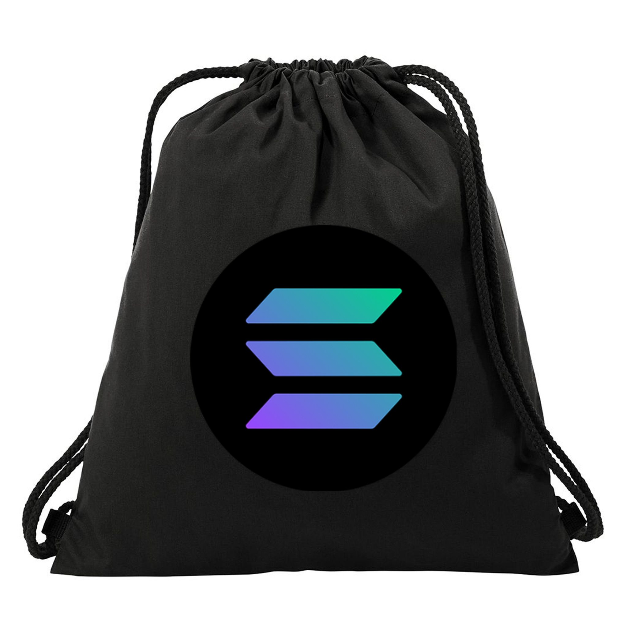 Solana Crypto Currency Drawstring Bag