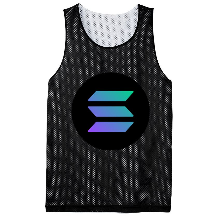 Solana Crypto Currency Mesh Reversible Basketball Jersey Tank