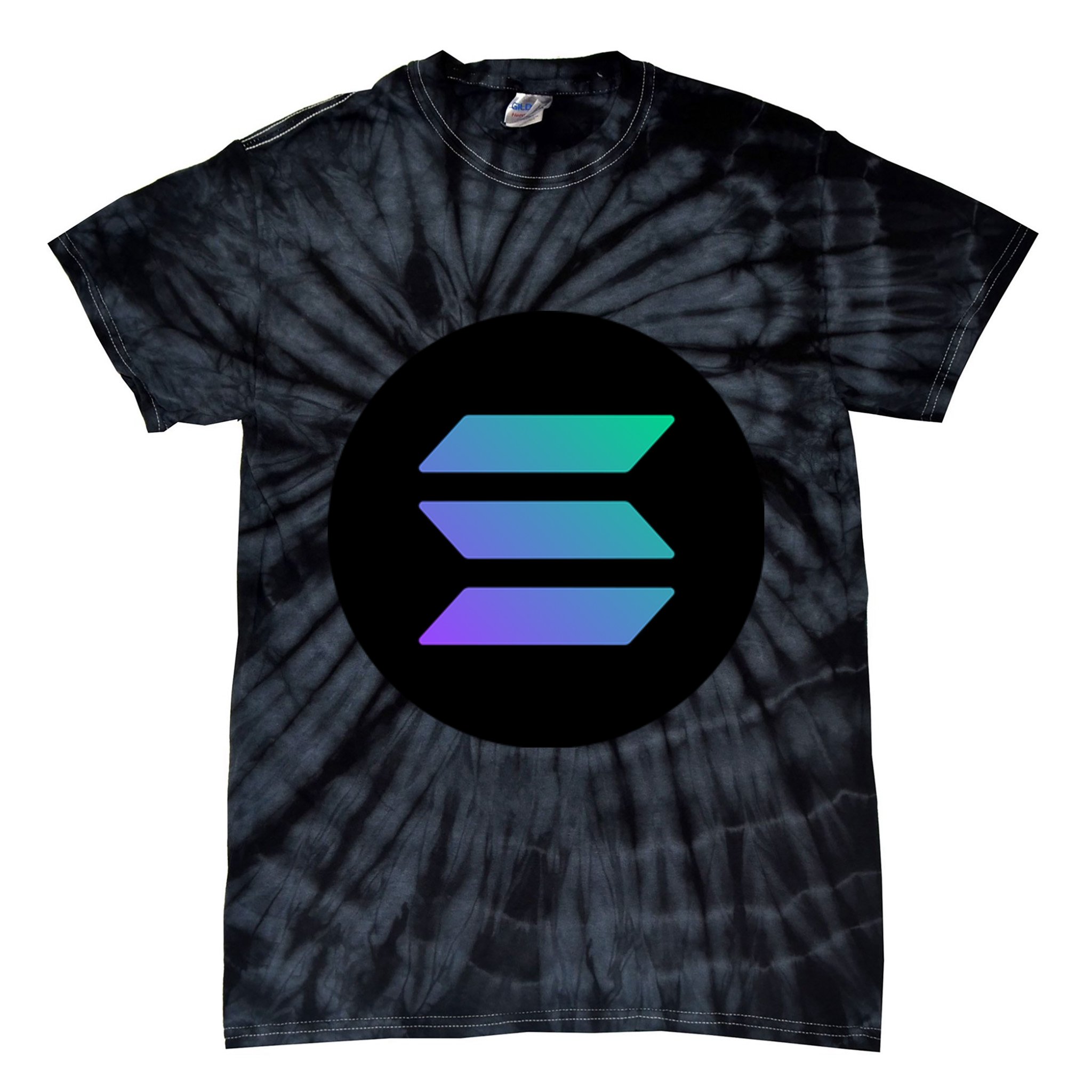 Solana Crypto Currency Tie-Dye T-Shirt