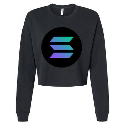 Solana Crypto Currency Cropped Pullover Crew