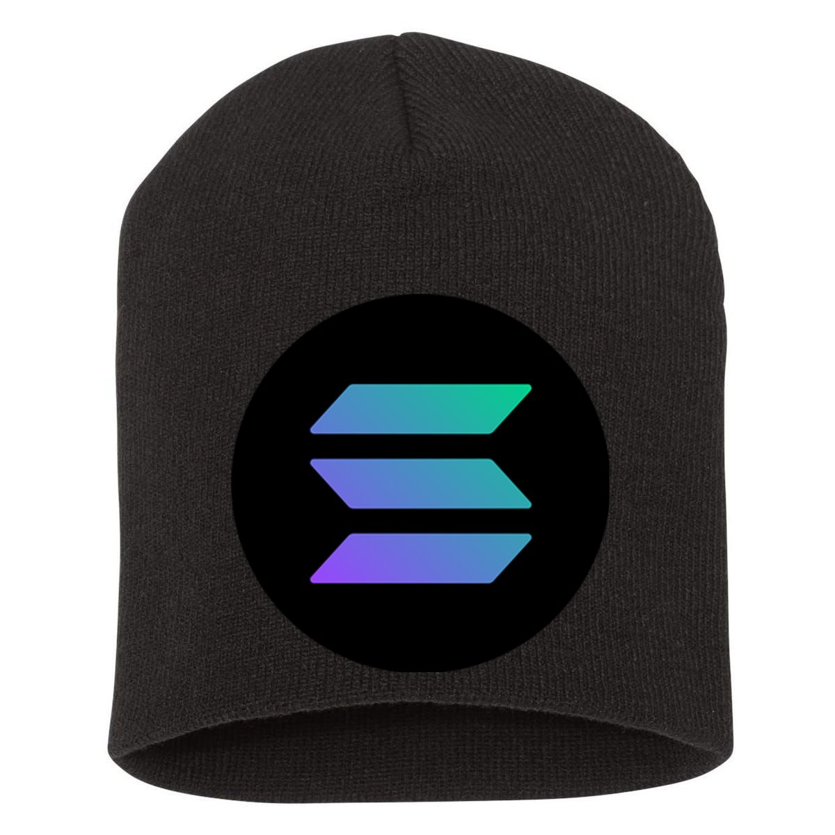 Solana Crypto Currency Short Acrylic Beanie