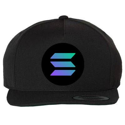 Solana Crypto Currency Wool Snapback Cap