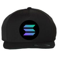 Solana Crypto Currency Wool Snapback Cap