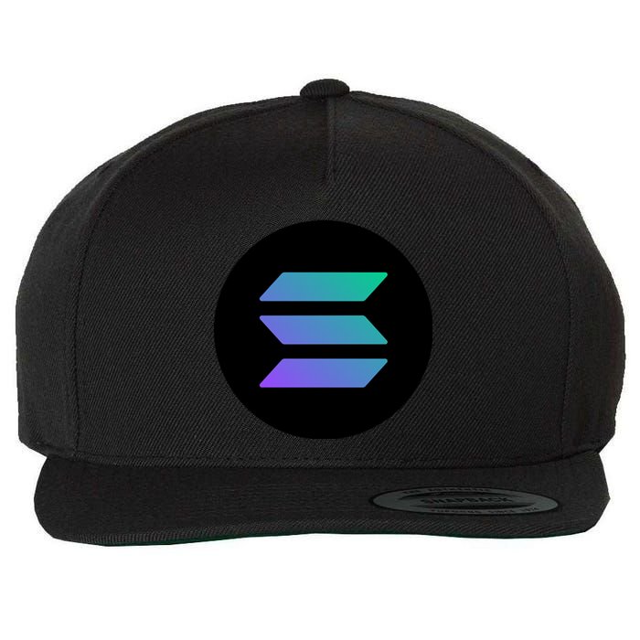 Solana Crypto Currency Wool Snapback Cap