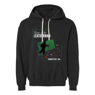 Supernatural Connecticut Cryptid Home Of The Leatherman Garment-Dyed Fleece Hoodie