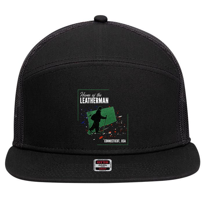 Supernatural Connecticut Cryptid Home Of The Leatherman 7 Panel Mesh Trucker Snapback Hat