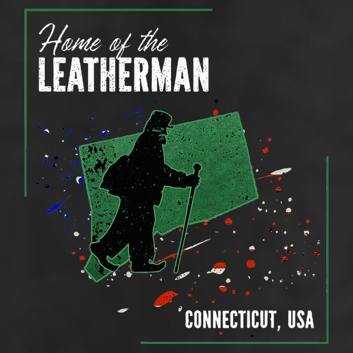 Supernatural Connecticut Cryptid Home Of The Leatherman 7 Panel Mesh Trucker Snapback Hat
