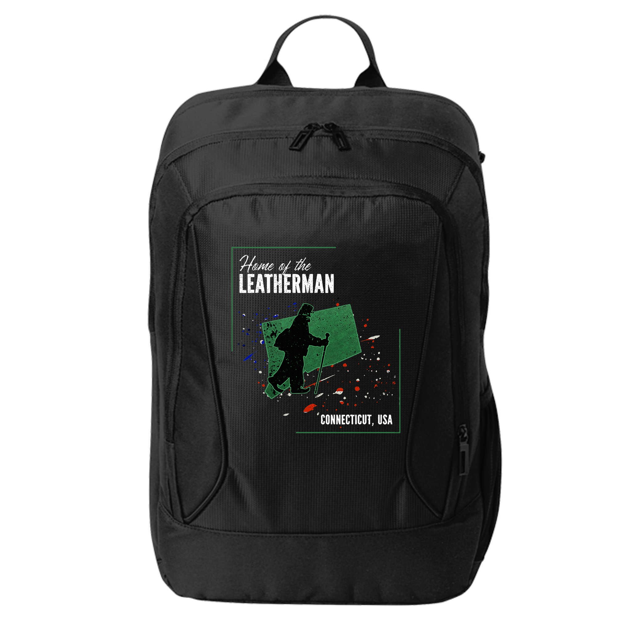 Supernatural Connecticut Cryptid Home Of The Leatherman City Backpack