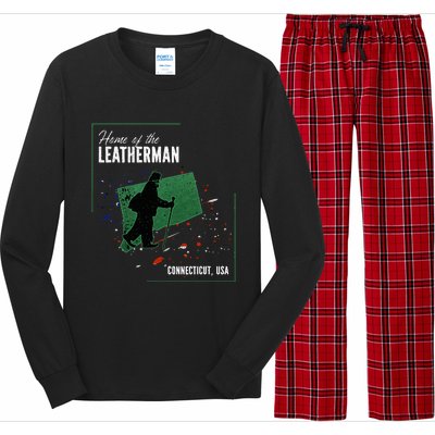 Supernatural Connecticut Cryptid Home Of The Leatherman Long Sleeve Pajama Set