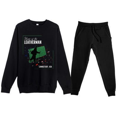 Supernatural Connecticut Cryptid Home Of The Leatherman Premium Crewneck Sweatsuit Set